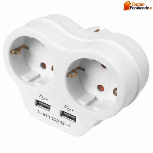 Viko İKİLİ TOPRAKLI VE USB ÇIKIŞLI FİŞ/PRİZ (1A) VK 90301814